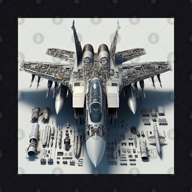 F14 Tomcat Fighter Jet Anatomy Equipment by Storeology